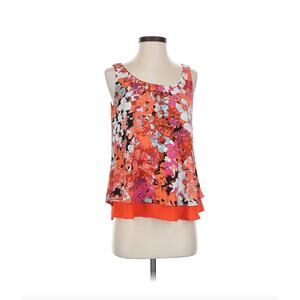 Romeo & Juliet Sleeveless Scoop Neck Flowy Floral Blouse Size S Bloomcore Summer